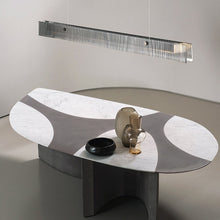 Load image into Gallery viewer, INSPIRA LIFESTYLES - Bella Glass Linear Pendant, RESTAURANT LIGHT, RECTANGLE LIGHT, RECEPTION COUNTER LIGHT, PENDANT LIGHT, MODERN PENDANT LIGHT, MODERN LIGHT, MINIMALIST LIGHT, MINIMAL LIGHT FIXTURE, MEETING ROOM LIGHT, LINEAR LIGHT, LED LIGHTING, LIGHT FIXTURE, LONG LED LIGHT, KITCHEN ISLAND LIGHT, HOTEL LIGHT, HANGING LIGHT, GLASS LINEAR CHANDELIER, GLASS LIGHT FIXTURE, GLASS CHANDELIER, FEATURE LIGHT, DINING LIGHT, BOARDROOM LIGHT, ACCENT LIGHT
