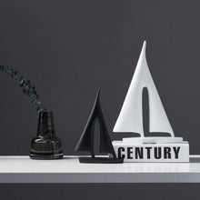 Load image into Gallery viewer, INSPIRA LIFESTYLES - Abstract Sailboat Sculpture - ACCESSORIES, ART, BLACK AND WHITE, DECOR, DECORATION, DECORATIVE, MODERN, SCULPTURE
