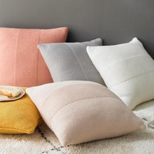 Load image into Gallery viewer, INSPIRA LIFESTYLES - Cotton Woven Knit Pillow - ACCENT PILLOW, ACCESSORIES, BED PILLOW, CHAIR PILLOW, COTTON, DECORATIVE PILLOW, HOME ACCESSORIES, KNIT, PILLOW, SOFA PILLOW, SOFTGOODS, WOVEN, YARN
