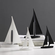 Load image into Gallery viewer, INSPIRA LIFESTYLES - Abstract Sailboat Sculpture - ACCESSORIES, ART, BLACK AND WHITE, DECOR, DECORATION, DECORATIVE, MODERN, SCULPTURE
