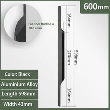 Load image into Gallery viewer, INSPIRA LIFESTYLES - Jet Long Pull Handles - BATHROOM PULLS, CABINET HARDWARE, CABINET PULL, CABINET PULLS, CLOSET PULL, DECORATIVE PULL, DOOR HARDWARE, DOOR PULL, DOOR PULLS, DRAWER PULL, DRAWER PULLS, FURNITURE PULL, HARDWARE, KITCHEN PULLS, LONG DOOR PULLS, LONG DRAWER PULLS, LONG PULL HANDLES, METAL HARDWARE, PULLS, SLIDING DOOR HARDWARE
