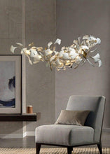 Load image into Gallery viewer, INSPIRA LIFESTYLES - Sculptural Leaf Chandelier - ACCENT LIGHT, BEDROOM LIGHT, BRANCH LIGHT, CHANDELIER, DINING LIGHT, FEATURE LIGHT, HANGING LIGHT, LIGHT, LIGHT FIXTURE, LIGHTING, LIGHTS, LINEAR LIGHT, LIVING ROOM LIGHT, PENDANT LIGHT, RESTAURANT LIGHT, SCULPTURAL LIGHT, TREE LIGHT
