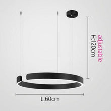 Load image into Gallery viewer, INSPIRA LIFESTYLES - Cuff Circular Pendant - ABSTRACT, HANGING RING LIGHT, LED, LED CHANDELIER, LED LIGHT, LED LIGHT RING, LIGHT, LIGHT FIXTURE, LIGHTING, LIGHTS, MINIMALIST LIGHT, MODERN CHANDLIER, MODERN PENDANT LIGHT, SCULPTURAL LIGHT, SIMPLE DESIGN
