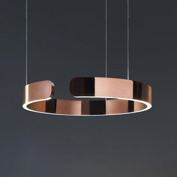 INSPIRA LIFESTYLES - Cuff Circular Pendant - ABSTRACT, HANGING RING LIGHT, LED, LED CHANDELIER, LED LIGHT, LED LIGHT RING, LIGHT, LIGHT FIXTURE, LIGHTING, LIGHTS, MINIMALIST LIGHT, MODERN CHANDLIER, MODERN PENDANT LIGHT, SCULPTURAL LIGHT, SIMPLE DESIGN