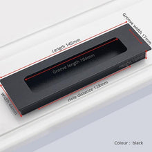 Load image into Gallery viewer, INSPIRA LIFESTYLES - Lui Recessed Box Handles - BOX PULLS, CABINET HARDWARE, DOOR PULLS, DRAWER PULLS, FLUSH DOOR HARDWARE, FLUSH HARDWARE, FURNITURE HANDLES, HARDWARE, RECESSED HARDWARE, SLIDING DOOR HANDLES, SLIDING DOOR HARDWARE
