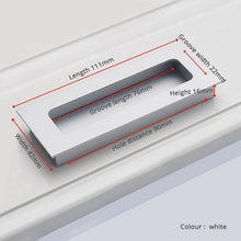 Load image into Gallery viewer, INSPIRA LIFESTYLES - Lui Recessed Box Handles - BOX PULLS, CABINET HARDWARE, DOOR PULLS, DRAWER PULLS, FLUSH DOOR HARDWARE, FLUSH HARDWARE, FURNITURE HANDLES, HARDWARE, RECESSED HARDWARE, SLIDING DOOR HANDLES, SLIDING DOOR HARDWARE
