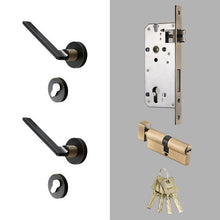 Load image into Gallery viewer, INSPIRA LIFESTYLES - Lyle Door Lever Sets - DOOR FURNITURE, DOOR HARDWARE, DOOR LEVER, DOOR LOCK KEY, DOOR LOCK SET, DOOR PULL, DOOR PULLS, LEVER, LEVER DOOR HANDLE, LEVER LOCK SET, MODERN DOOR HANDLES, MORTISE LOCK, POST MODERN DOOR HANDLES, THUMB TURN LOCK, TUBULAR COIN LOCK
