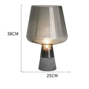 INSPIRA LIFESTYLES - Vision Cement Table Lamp - BEDROOM LIGHT, BEDSIDE LIGHT, GLASS SHADE, LAMP, LIGHT FIXTURE, LIGHTING, LIGHTS, LIVING ROOM LIGHT, SCULPTURAL LIGHT