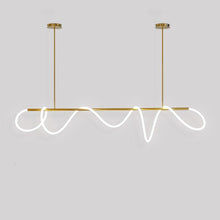 Load image into Gallery viewer, INSPIRA LIFESTYLES - Linear Rope Chandelier - ACCENT LIGHT, LED, LED CHANDELIER, LED LIGHT, LED ROPE CHANDELIER, LIGHT, LIGHT FIXTURE, LIGHTING, LIGHTS, MINIMALIST LIGHT, MODERN CHANDELIER, MODERN PENDANT LIGHT, SCULPTURAL LIGHT, SIMPLE DESIGN
