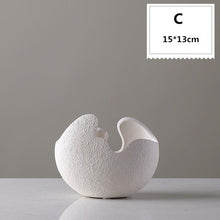 Load image into Gallery viewer, INSPIRA LIFESTYLES - Nest Handmade Vase - WHITE VASE, VASES, SCANDINAVIAN DESIGN, ORGANIC SHAPED VASE, OBJECTS, MODERN MINIMALIST ART, MAISON &amp; OBJECT, INTERIOR DECOR, HOTEL DECOR, HOME DECORATION, HOME DECOR, HOME ACCESSORIES, HANDMADE VASE, HANDMADE, HAND MADE DECORATIVE VASE SET, DECORATIVE VASE, DECORATIVE DECORATION, DECOR, CONTEMPORARY ART, BLACK AND WHITE ART, ART 
