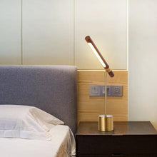 Load image into Gallery viewer, INSPIRA LIFESTYLES - Postaro Table Lamp - BEDSIDE LAMP, DESK LAMP, LED, LED LAMP, LED LIGHT, LIGHT FIXTURE, LIGHTING, OFFICE, TABLE LAMP, WOOD LAMP
