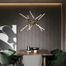 Load image into Gallery viewer, INSPIRA LIFESTYLES - Tubular Mobile Chandelier - ACCENT LIGHT, BRANCH LIGHT, CHANDELIER, DINING LIGHT, HANGING LIGHT, LED LIGHT, LIGHT, LIGHT FIXTURE, LIGHTING, MINIMALIST CHANDELIER, MOBILE CHANDELIER, MODERN CHANDELIER, MODERN LIGHT, PENDANT LIGHT, SCULPTURAL LIGHT, SPUTNIK LIGHT

