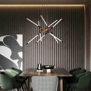 INSPIRA LIFESTYLES - Tubular Mobile Chandelier - ACCENT LIGHT, BRANCH LIGHT, CHANDELIER, DINING LIGHT, HANGING LIGHT, LED LIGHT, LIGHT, LIGHT FIXTURE, LIGHTING, MINIMALIST CHANDELIER, MOBILE CHANDELIER, MODERN CHANDELIER, MODERN LIGHT, PENDANT LIGHT, SCULPTURAL LIGHT, SPUTNIK LIGHT