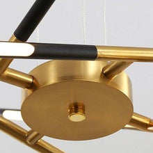 Load image into Gallery viewer, INSPIRA LIFESTYLES - Tubular Mobile Chandelier - ACCENT LIGHT, BRANCH LIGHT, CHANDELIER, DINING LIGHT, HANGING LIGHT, LED LIGHT, LIGHT, LIGHT FIXTURE, LIGHTING, MINIMALIST CHANDELIER, MOBILE CHANDELIER, MODERN CHANDELIER, MODERN LIGHT, PENDANT LIGHT, SCULPTURAL LIGHT, SPUTNIK LIGHT
