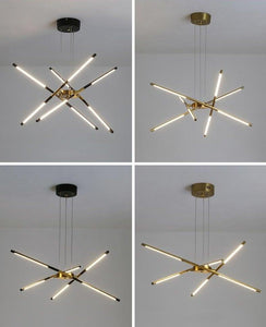 INSPIRA LIFESTYLES - Tubular Mobile Chandelier - ACCENT LIGHT, BRANCH LIGHT, CHANDELIER, DINING LIGHT, HANGING LIGHT, LED LIGHT, LIGHT, LIGHT FIXTURE, LIGHTING, MINIMALIST CHANDELIER, MOBILE CHANDELIER, MODERN CHANDELIER, MODERN LIGHT, PENDANT LIGHT, SCULPTURAL LIGHT, SPUTNIK LIGHT