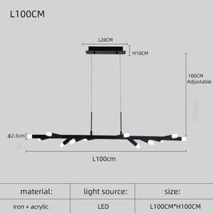 INSPIRA LIFESTYLES - Abstract Branch LED Chandelier - ABSTRACT, ACCENT LIGHT, BLACK LIGHT, BRANCH LIGHT, CHANDELIER, FEATURE LIGHT, HANGING LIGHT, LED, LED LIGHT, LIGHT FIXTURE, LIGHTING, LIGHTS, MINIMALIST, MODERN CHANDELIER, PENDANT, PENDANT LIGHT, SPUTNIK CHANDELIER, TREE LIGHT