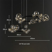 Load image into Gallery viewer, INSPIRA LIFESTYLES - Bubbles Ring Chandelier - ABSTRACT LIGHT, ACCENT LIGHT, BUBBLE CHANDELIER, BUBBLE LIGHT, CHANDELIER, GLASS GLOBE CHANDELIER, GLOBE CHANDELIER, LED CHANDELIER, LED LIGHT, LIGHT, LIGHT FIXTURE, LIGHTING, LIGHTS, MODERN CHANDELIER, MODERN PENDANT, PENDANT LIGHT, SCULPTURAL LIGHT
