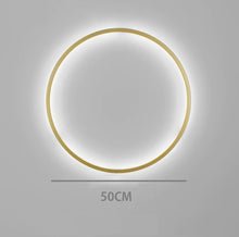 Load image into Gallery viewer, INSPIRA LIFESTYLES - Minimalist Ring Light - ACCENT LIGHT, BEDROOM LIGHT, CIRCLE LIGHT, LED LIGHT, LIGHT, LIGHTING, LIGHTS, LIVING ROOM LIGHT, MINIMALIST LIGHT, MODERN LIGHT, RING LIGHT, SCONCE, SCULPTURAL LIGHT, WALL ART, WALL SCONCE
