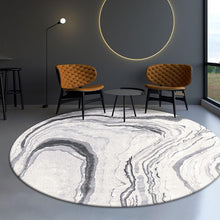 Load image into Gallery viewer, INSPIRA LIFESTYLES - White Marble Round Area Rug - ABSTRACT RUG, ACCENT RUG, ACRYLIC RUG, AREA RUG, BEDROOM CARPET, CARPET, DINING ROOM CARPET, FLOOR COVERING, FLOOR MAT, HOTEL CARPET, LIVING ROOM CARPET, MARBLE, MODERN RUG, PILE CARPET, RECTANGLE AREA RUG, RUG, RUGS, WOVEN RUG

