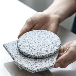 INSPIRA LIFESTYLES - Granite Pattern Coaster Set - COASTERS, TABLEWARE