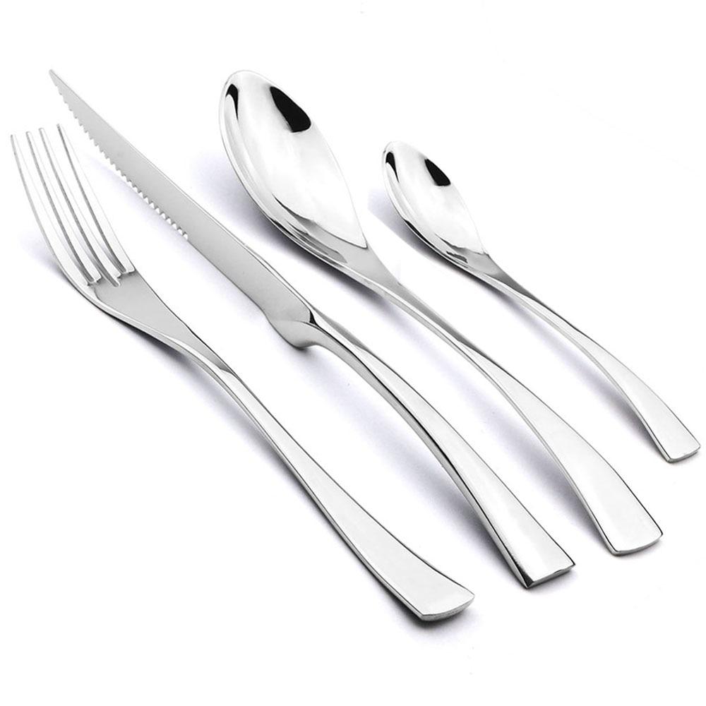 Orren Ellis 24 Pieces Rainbow Silverware Set With Steak Knives For 4,  Stainless Steel Flatware Cutlery Set