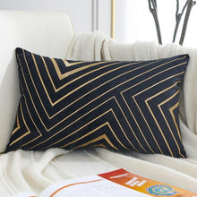 Load image into Gallery viewer, INSPIRA LIFESTYLES - Velvet Embroidered Chevron Pillow II - ACCENT PILLOW, ACCESSORIES, CHEVRON, CUSHION, DECORATIVE PILLOW, EMBROIDERED, HOME DECOR, LUXURY, LUXURY PILLOW, PILLOW, SOFTGOODS, THROW PILLOW, VELVET
