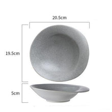 Load image into Gallery viewer, INSPIRA LIFESTYLES - Gray Stone Dinnerware - BOWL, DESSERT PLATE, DISPLAY PLATE, FRUIT BOWL, PLATE, PLATES, SERVING PLATE, TABLEWARE, TABLEWARE PLATES
