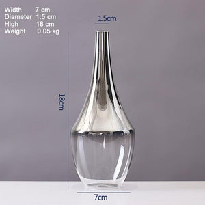 INSPIRA LIFESTYLES - Silver Gradient Glass Vases - ACCESSORIES, DECOR, DECORATION, DECORATIVE, GLASS, GRADIENT, MODERN, VASE