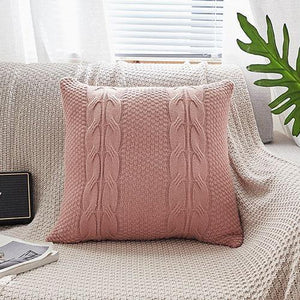 INSPIRA LIFESTYLES - Cable Knit Cotton Pillow - ACCENT PILLOW, ACCESSORIES, BED PILLOW, CHAIR PILLOW, COTTON, DECORATIVE PILLOW, HOME ACCESSORIES, KNIT, PILLOW, SOFA PILLOW, SOFTGOODS, WOVEN, YARN