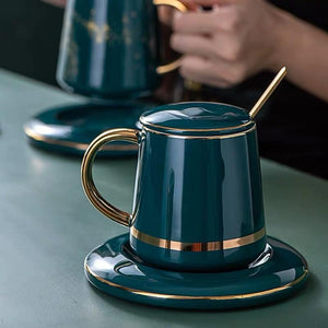 INSPIRA LIFESTYLES - Enchant Mug Saucer Set - COFFEE, CUP, GIFT, KITCHEN, MUG, TABLEWARE, TEA CUP
