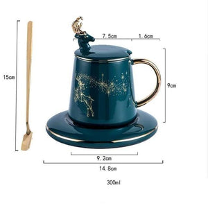 INSPIRA LIFESTYLES - Enchant Mug Saucer Set - COFFEE, CUP, GIFT, KITCHEN, MUG, TABLEWARE, TEA CUP