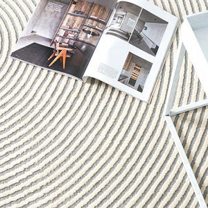 INSPIRA LIFESTYLES - Concentric Rings Large Area Rug - ABSTRACT RUG, ACCENT RUG, AREA RUG, BEDROOM CARPET, BEDROOM RUG, CARPET, DINING ROOM CARPET, DINING ROOM RUG, FLOOR COVERING, FLOOR MAT, GEOMETRIC RUG, LIVING ROOM CARPET, LIVING ROOM RUG, MINIMALIST, MODERN RUG, NORDIC, PILE CARPET, POLYESTER RUG, RUG, RUGS, SCANDINAVIAN, SIMPLE, TUFTED RUG, WOVEN RUG