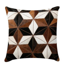 Load image into Gallery viewer, INSPIRA LIFESTYLES - Diamond Star Cowhide Pillow - ACCENT PILLOW, ACCESSORIES, CUSHION, DECORATIVE PILLOW, HOME DECOR, LEATHER, PILLOW, SOFTGOODS, THROW PILLOW
