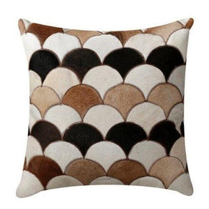 INSPIRA LIFESTYLES - Scales Cowhide Pillow - ACCENT PILLOW, ACCESSORIES, CUSHION, DECORATIVE PILLOW, HOME DECOR, LEATHER, PILLOW, SOFTGOODS, THROW PILLOW