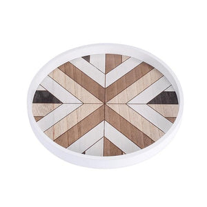 INSPIRA LIFESTYLES - Geometric Wooden Tray - DECOR, DISH, GEOMETRIC, KITCHEN, PLATE, SERVING PLATE, SERVING TRAY, TABLEWARE, TRAY, WOOD