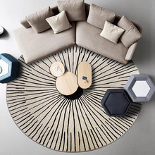 Load image into Gallery viewer, INSPIRA LIFESTYLES - Radial Scandinavian Round Area Rug - ACCENT RUG, AREA RUG, BEDROOM CARPET, CARPET, COMMERCIAL, DINING ROOM CARPET, FLOOR MAT, HOTEL CARPET, LIVING ROOM CARPET, OFFICE CARPET, PILE CARPET, RADIAL, RUG, SCANDINAVIAN, WOVEN RUG

