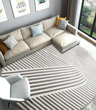 Load image into Gallery viewer, INSPIRA LIFESTYLES - Graphic Stripe Round Area Rug - ACCENT RUG, AREA RUG, BEDROOM CARPET, CARPET, COMMERCIAL, DINING ROOM CARPET, FLOOR MAT, GRAPHIC, HOTEL CARPET, LIVING ROOM CARPET, OFFICE CARPET, PILE CARPET, RUG, STRIPE, WOVEN RUG
