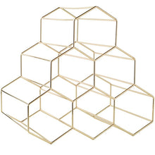 Load image into Gallery viewer, INSPIRA LIFESTYLES - Geometric Wine Rack - ACCESSORIES, DECOR, DECORATION, GOLD, KITCHEN, LIQUOR DISPLAY, ORNAMENT, ROSE GOLD, WINE RACK
