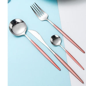 INSPIRA LIFESTYLES - Modern Cutlery Set - 24 PCS - CUTLERY, DINNER WARE, FORK, KNIFE, MODERN CUTLERY, SERVING WARE, SPOON, TABLEWARE