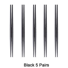 Load image into Gallery viewer, INSPIRA LIFESTYLES - Stainless Steel Titanium Metal Chopsticks - Set of 5 pairs - CHOPSTICKS, CUTLERY, DININGWARE, KITCHEN TOOLS, SERVINGWARE, TABLEWARE, UTENSILS
