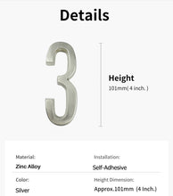 Load image into Gallery viewer, INSPIRA LIFESTYLES - Self-Adhesive House Number Satin Nickel - ADDRESS, DOOR NUMBER, HARDWARE, HOME &amp; GARDEN, HOUSE NUMBER, SATIN NICKEL, SIGN
