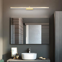 Load image into Gallery viewer, INSPIRA LIFESTYLES - Elise LED Vanity Light - BATHROOM LIGHT, BRUSHED GOLD, LED, LED LIGHT, LIGHT FIXTURE, LIGHTING, LINEAR LIGHT, MAKE UP LIGHT, MINIMALIST, VANITY LIGHT, WALL LAMP, WALL LIGHT
