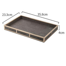 Load image into Gallery viewer, INSPIRA LIFESTYLES - Alegre Leather Tray - AMENITIES TRAY, BATHROOM ORGNIZER, DECOR, DECORATIVE TRAY, DISPLAY TRAY, HOME ACCESSORIES, HOME DECOR, HOTEL DECOR, HOTEL TRAY, JEWELRY TRAY, LEATHER TRAY, SHAGREEN TRAY, STORAGE TRAYS, TOILETRIES TRAY, TRAY, TRAY HOLDERS, TRAYS
