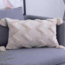 Load image into Gallery viewer, INSPIRA LIFESTYLES - Hand Tufted Pillow w/ Tassels - ACCENT PILLOW, ACCESSORIES, COTTON, CUSHION, DECORATIVE PILLOW, HAND MADE, HAND TUFTED, HOME DECOR, PILLOW, POLYESTER, SOFTGOODS, TASSELS, THROW PILLOW
