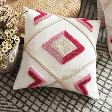 Load image into Gallery viewer, INSPIRA LIFESTYLES - Red Diamond Tufted Pillow - ACCENT PILLOW, ACCESSORIES, BED PILLOW, CHAIR PILLOW, COTTON, CUSHION, DECORATIVE PILLOW, EMBROIDERED, GEOMETRIC, HOME ACCESSORIES, PILLOW, SOFA PILLOW, SOFTGOODS, THROW PILLOW
