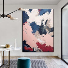 Load image into Gallery viewer, INSPIRA LIFESTYLES - Argenta Contemporary Oil Painting - ABSTRACT ART, ART, CANVAS ART, CONTEMPORARY ART, FRAMED ART, HANGING ART, LARGE PAINTING, LARGE SCALE ART, MODERN ART, OIL PAINTING, PAINTING, RED PINK BLUE, UNFRAMED ART, WALL ART
