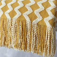Load image into Gallery viewer, INSPIRA LIFESTYLES - Zigzag Fringe Knit Throw - ACCENT THROW, BED THROW, BLANKET, DECORATIVE THROW, KNIT THROW, KNITTED BLANKET, SOFTGOODS, TASSEL THROW, THROW, THROW BLANKET, TRAVEL BLANKET, YARN THROW
