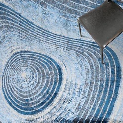 Blue Stippled Ripples Area Rug – INSPIRA LIFESTYLES