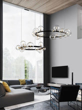 Load image into Gallery viewer, INSPIRA LIFESTYLES - Bubbles Ring Chandelier - ABSTRACT LIGHT, ACCENT LIGHT, BUBBLE CHANDELIER, BUBBLE LIGHT, CHANDELIER, GLASS GLOBE CHANDELIER, GLOBE CHANDELIER, LED CHANDELIER, LED LIGHT, LIGHT, LIGHT FIXTURE, LIGHTING, LIGHTS, MODERN CHANDELIER, MODERN PENDANT, PENDANT LIGHT, SCULPTURAL LIGHT
