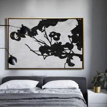 Load image into Gallery viewer, INSPIRA LIFESTYLES - Dahlia Abstract Oil Painting - ART, BLACK ABSTRACT PAINTING, CANVAS ART, CONTEMPORARY ART, FLORAL ART, FRAMED ART, HANGING ART, LARGE PAINTING, LARGE SCALE ART, MINIMALIST PAINTING, MODERN ART, OIL PAINTING, PAINTING, UNFRAMED ART, WALL ART
